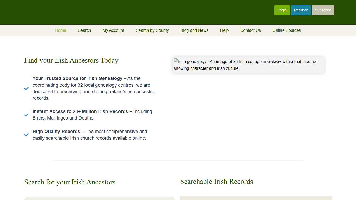Find your Irish Ancestors today – Irish Family History Online Records Search Facility – Find your Irish Ancestors today with the Irish Family History Foundation online research service
